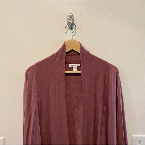 Athleta Pranyama restore wrap cardigan women’s large tawny rose pockets nirvana - Picture 4 of 16